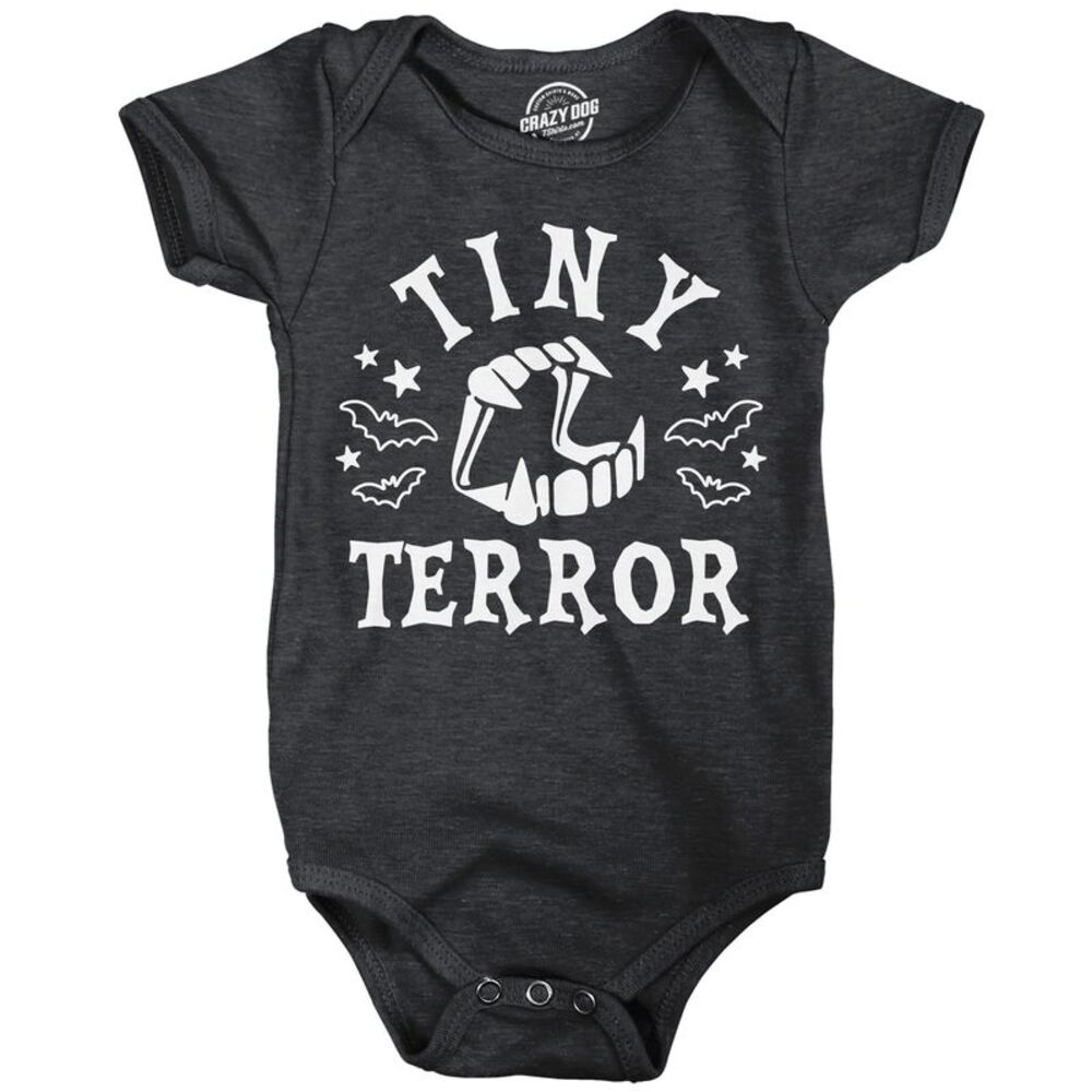 Tiny Terror Baby Bodysuit Funny Halloween Jumper For Infants